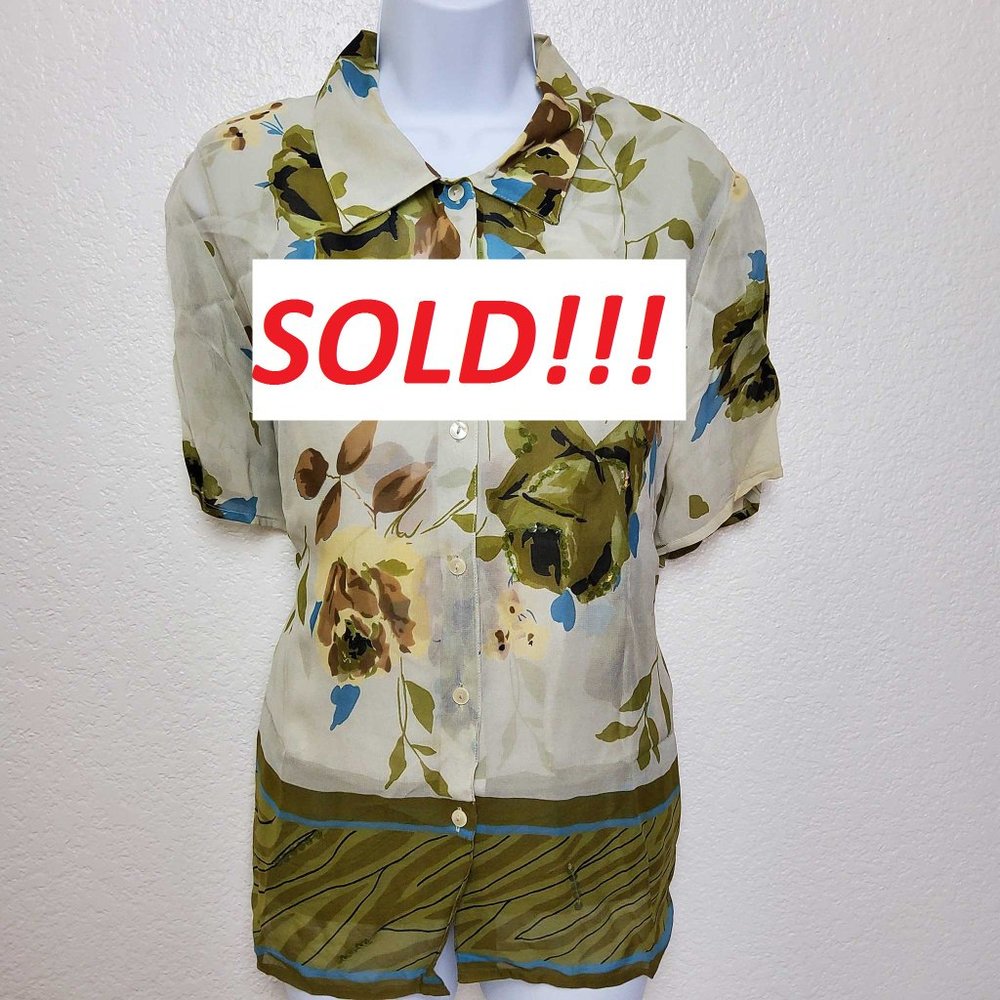 Sag Harbor Blouse, Floral Print, with Camisole
